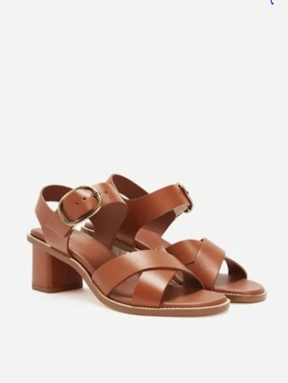 Everlane Leather Buckle Heel Sandal Nwot